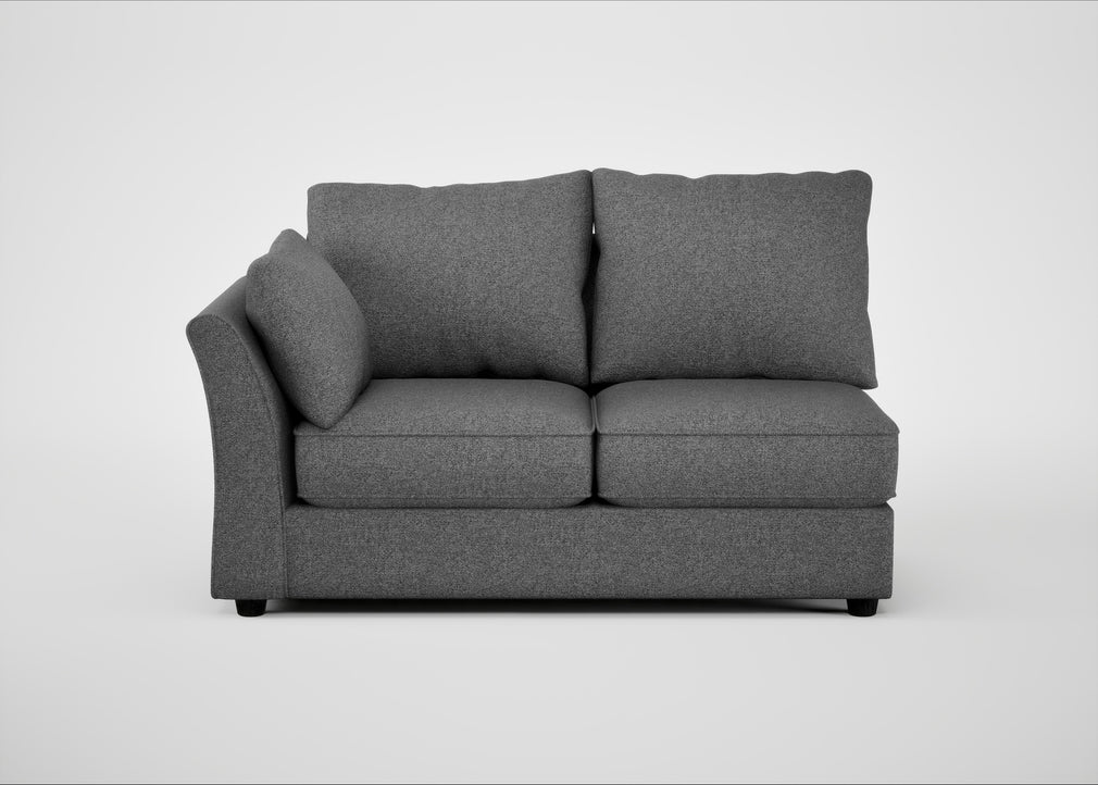 Tailor Medium Left Hand Facing Corner Unit Melton Wool Shale / Black