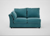 Tailor Medium Left Hand Facing Corner Unit Smart Luxe Velvet Airforce Blue / Black