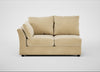 Tailor Medium Left Hand Facing Corner Unit Smart Luxe Velvet Biscuit / Black