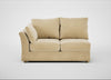 Tailor Medium Left Hand Facing Corner Unit Smart Luxe Velvet Biscuit / Natural