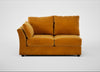 Tailor Medium Left Hand Facing Corner Unit Smart Luxe Velvet Cognac / Black