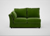 Tailor Medium Left Hand Facing Corner Unit Smart Luxe Velvet Grass / Black
