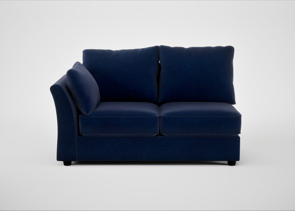 Tailor Medium Left Hand Facing Corner Unit Smart Luxe Velvet Midnight / Black