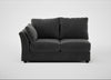 Tailor Medium Left Hand Facing Corner Unit Smart Luxe Velvet Nickel / Black