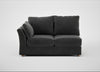 Tailor Medium Left Hand Facing Corner Unit Smart Luxe Velvet Nickel / Natural