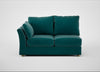 Tailor Medium Left Hand Facing Corner Unit Smart Luxe Velvet Ocean Green / Natural