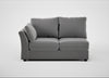 Tailor Medium Left Hand Facing Corner Unit Smart Velvet Mercury / Black