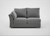 Tailor Medium Left Hand Facing Corner Unit Smart Velvet Mercury / Natural