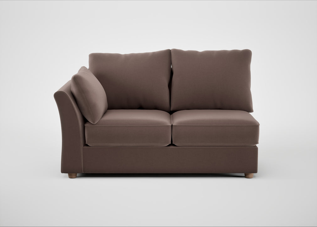 Tailor Medium Left Hand Facing Corner Unit Smart Velvet Mouse / Natural