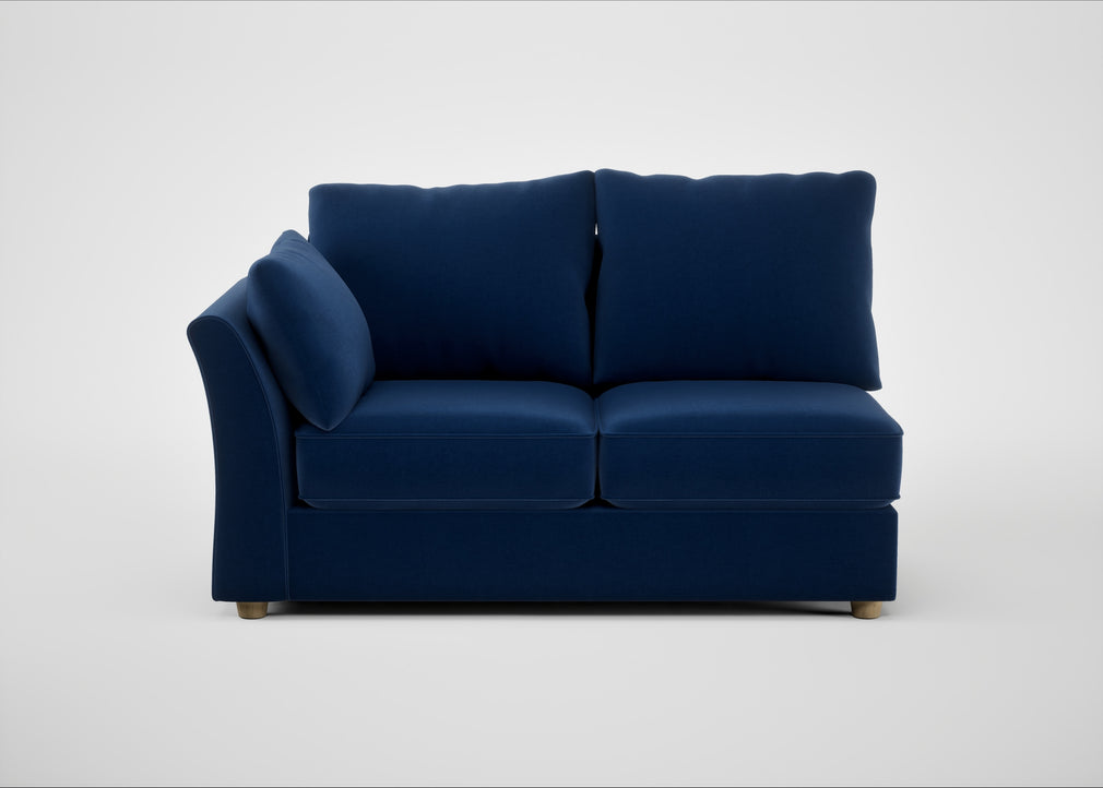 Tailor Medium Left Hand Facing Corner Unit Cotton Velvet Midnight / Natural