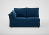 Tailor Medium Left Hand Facing Corner Unit Cotton Velvet Petrol / Black