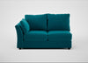 Tailor Medium Left Hand Facing Corner Unit Cotton Velvet Teal / Black