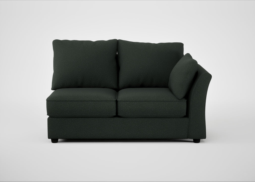 Tailor Medium Right Hand Facing Corner Unit Boucle Fern / Black