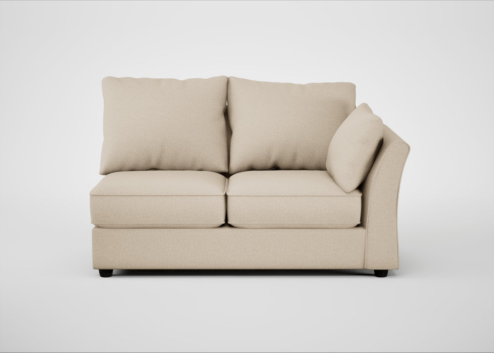 Tailor Medium Right Hand Facing Corner Unit Brushed Cotton Oat / Black