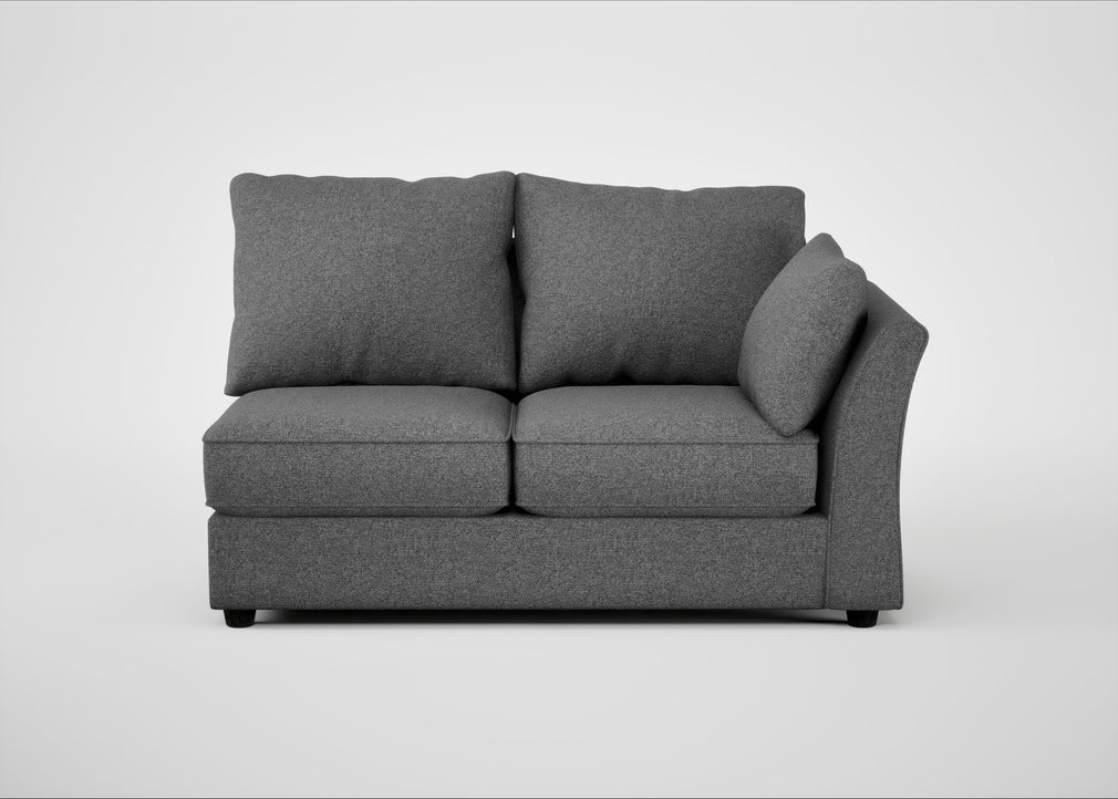Tailor Medium Right Hand Facing Corner Unit Melton Wool Shale / Black