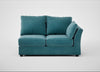 Tailor Medium Right Hand Facing Corner Unit Smart Luxe Velvet Airforce Blue / Black