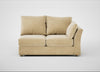 Tailor Medium Right Hand Facing Corner Unit Smart Luxe Velvet Biscuit / Natural