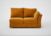 Tailor Medium Right Hand Facing Corner Unit Smart Luxe Velvet Cognac / Natural