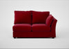 Tailor Medium Right Hand Facing Corner Unit Smart Luxe Velvet Mulberry / Black