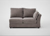 Tailor Medium Right Hand Facing Corner Unit Smart Luxe Velvet Mushroom / Black