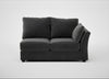 Tailor Medium Right Hand Facing Corner Unit Smart Luxe Velvet Nickel / Black