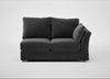 Tailor Medium Right Hand Facing Corner Unit Smart Luxe Velvet Nickel / Natural