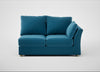 Tailor Medium Right Hand Facing Corner Unit Smart Velvet Ocean Blue / Natural