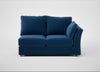 Tailor Medium Right Hand Facing Corner Unit Cotton Velvet Petrol / Natural