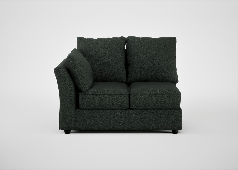 Tailor Double Left Hand Facing Corner Unit Boucle Fern / Black