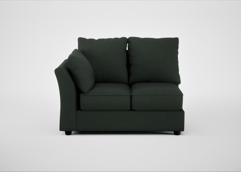 Tailor Double Left Hand Facing Corner Unit Boucle Fern / Black