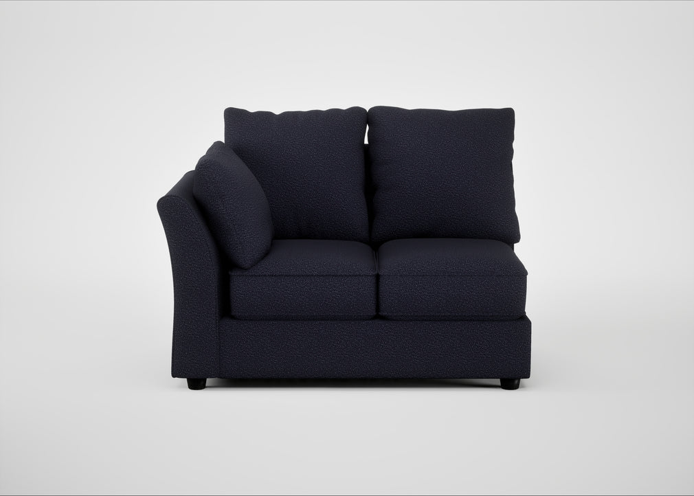 Tailor Double Left Hand Facing Corner Unit Boucle Indigo / Black