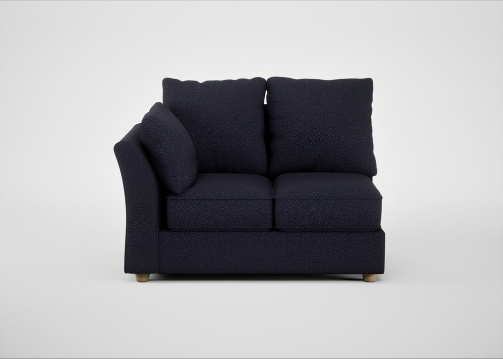 Tailor Double Left Hand Facing Corner Unit Boucle Indigo / Natural