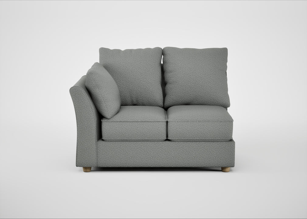 Tailor Double Left Hand Facing Corner Unit Boucle Steel / Natural