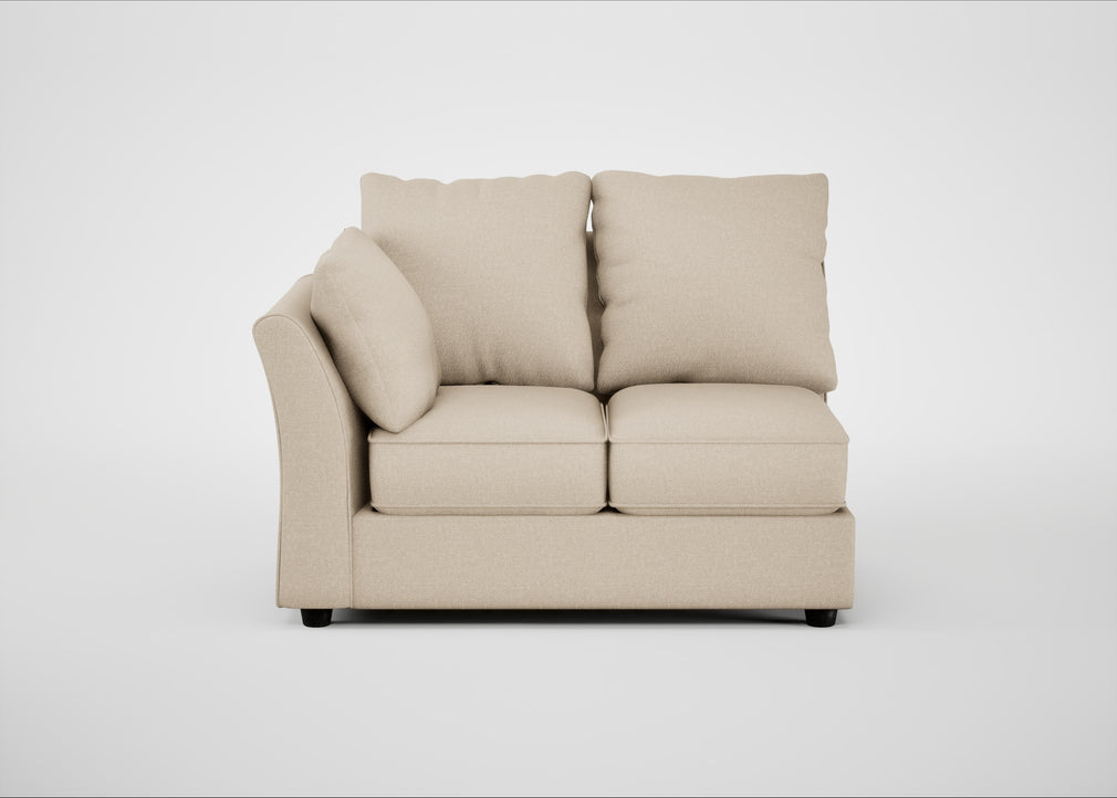 Tailor Double Left Hand Facing Corner Unit Brushed Cotton Oat / Black