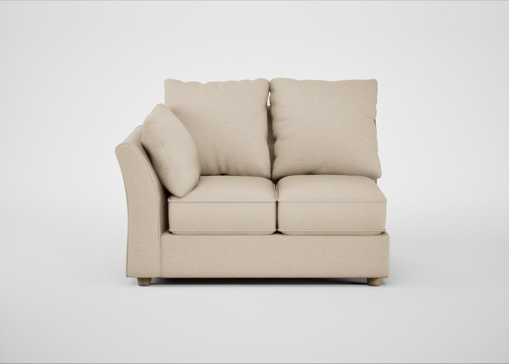 Tailor Double Left Hand Facing Corner Unit Brushed Cotton Oat / Natural