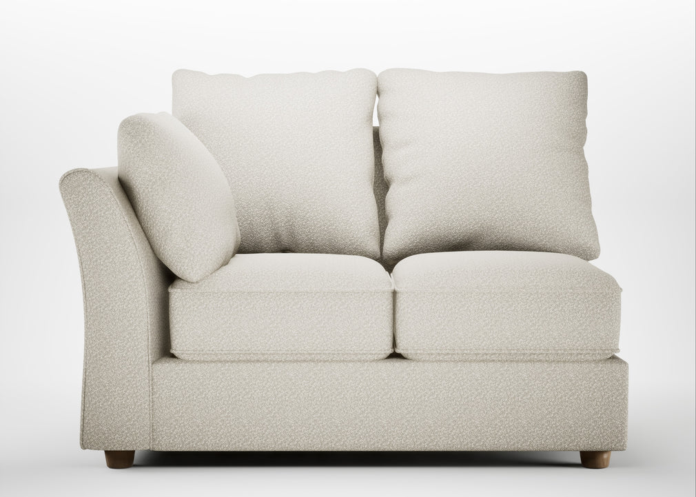Tailor Double Left Hand Facing Corner Unit Chunky Boucle Ecru / Natural