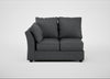 Tailor Double Left Hand Facing Corner Unit Melton Wool Granite / Black