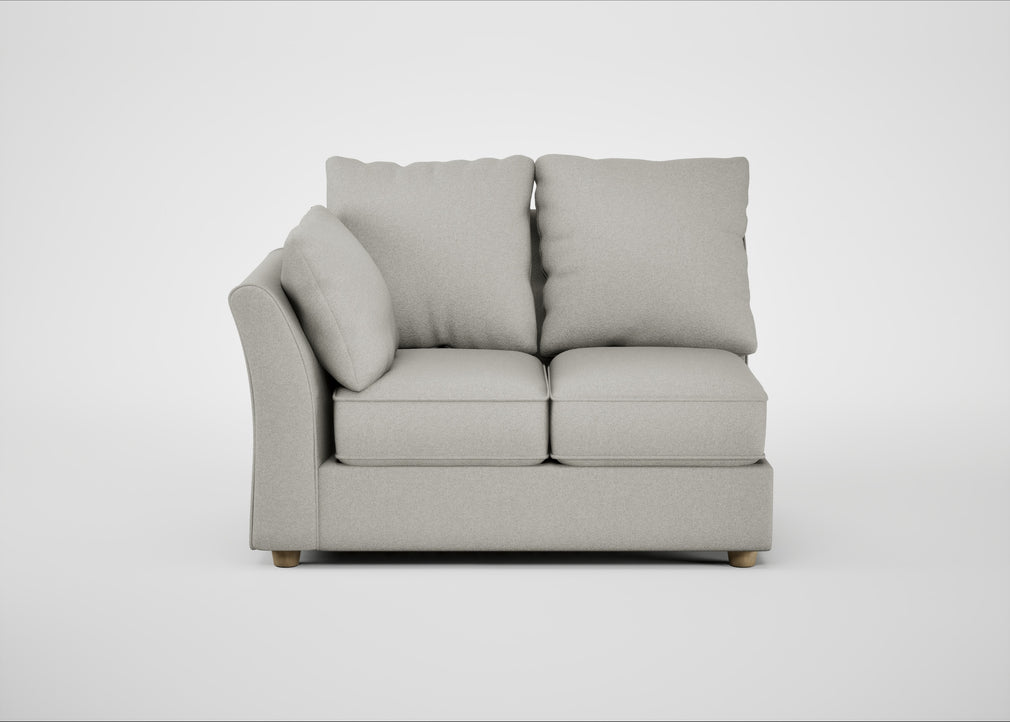 Tailor Double Left Hand Facing Corner Unit Melton Wool Limestone / Natural