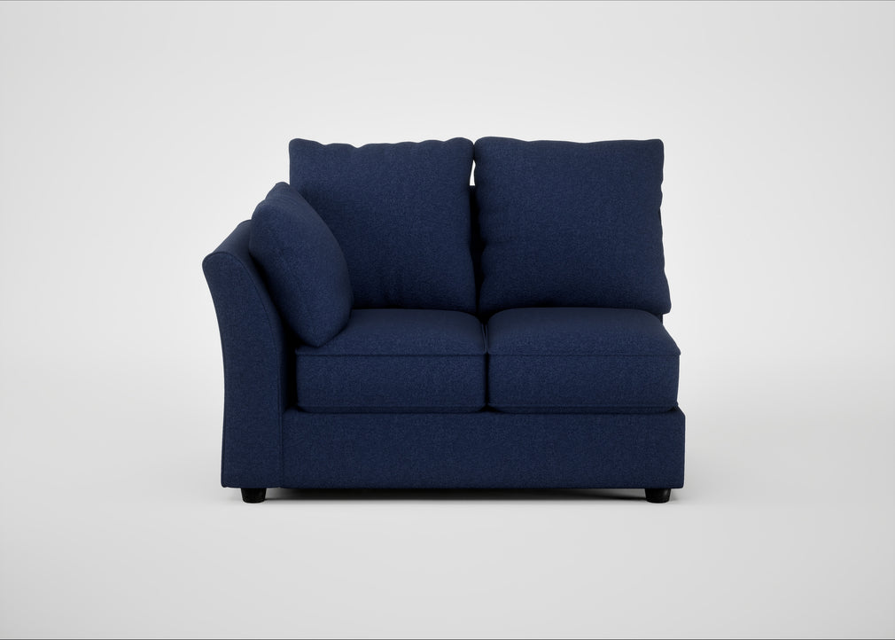Tailor Double Left Hand Facing Corner Unit Melton Wool New Navy / Black