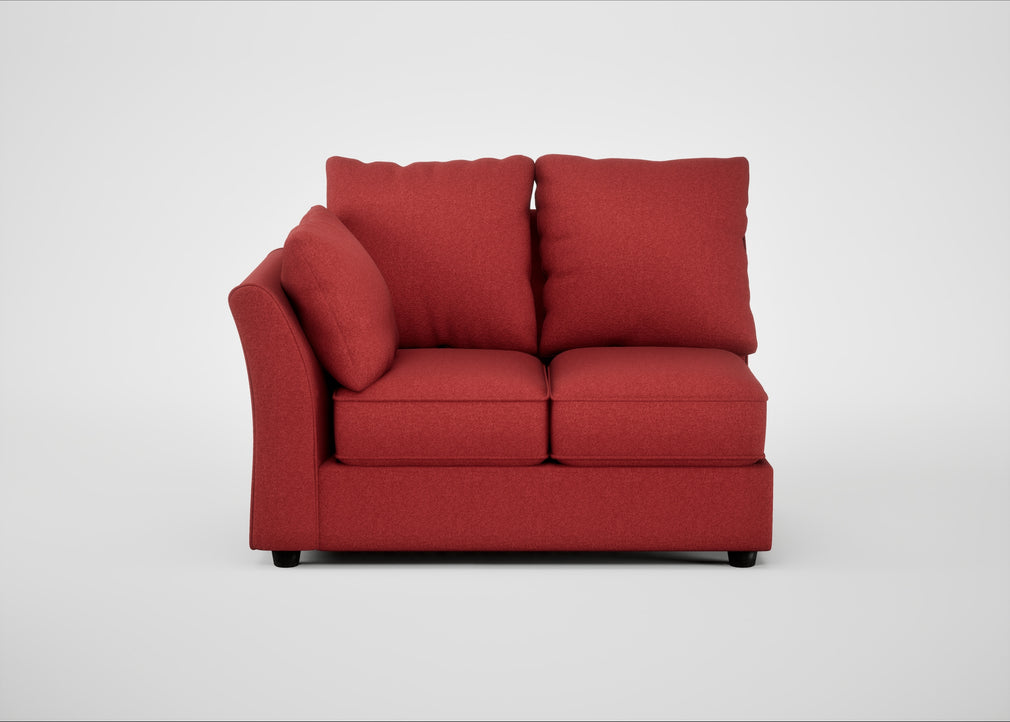Tailor Double Left Hand Facing Corner Unit Melton Wool Red Oxide / Black