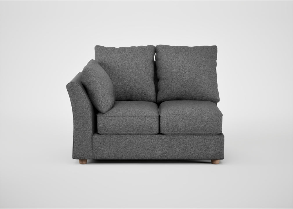 Tailor Double Left Hand Facing Corner Unit Melton Wool Shale / Natural