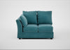 Tailor Double Left Hand Facing Corner Unit Smart Luxe Velvet Airforce Blue / Black