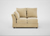 Tailor Double Left Hand Facing Corner Unit Smart Luxe Velvet Biscuit / Black