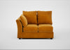Tailor Double Left Hand Facing Corner Unit Smart Luxe Velvet Cognac / Black