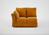 Tailor Double Left Hand Facing Corner Unit Smart Luxe Velvet Cognac / Natural