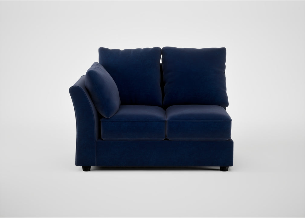 Tailor Double Left Hand Facing Corner Unit Smart Luxe Velvet Midnight / Black