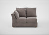 Tailor Double Left Hand Facing Corner Unit Smart Luxe Velvet Mushroom / Natural
