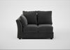 Tailor Double Left Hand Facing Corner Unit Smart Luxe Velvet Nickel / Black