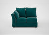 Tailor Double Left Hand Facing Corner Unit Smart Luxe Velvet Ocean Green / Black