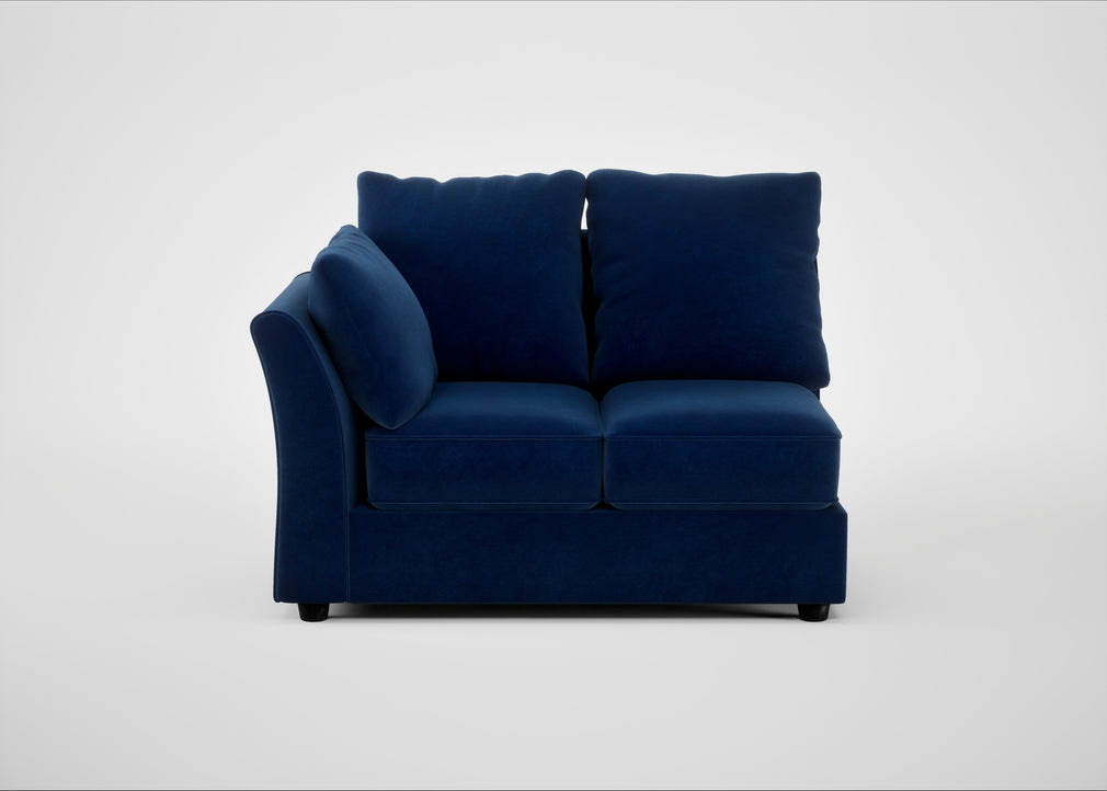 Tailor Double Left Hand Facing Corner Unit Smart Velvet Dusk / Black